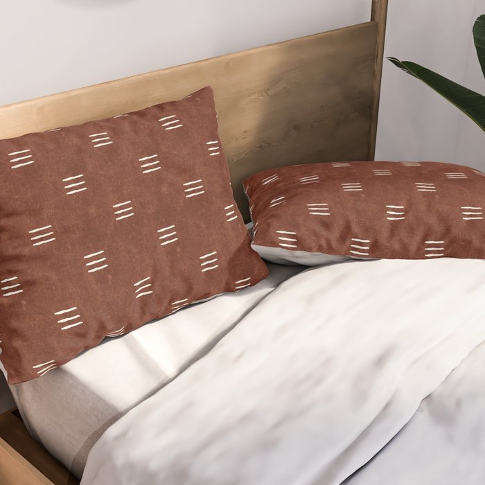 triple dash - rust Pillow Sham Gallery Image 2