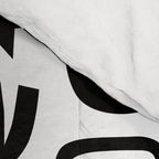 Black and white abstract organic shape pattern Comforter Gallery Image 4