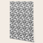 Black and white abstract organic shape pattern Wallpaper Gallery Image 2