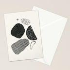 Monochrome Abstract Shapes #2 Stationery Card Gallery Image 2
