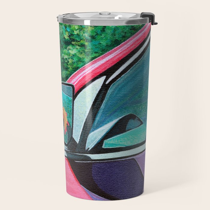 Pink Nails and Car on the New Jersey Turnpike Travel Mug Gallery Image 2