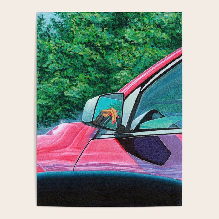 Pink Nails and Car on the New Jersey Turnpike Poster Gallery Image 1