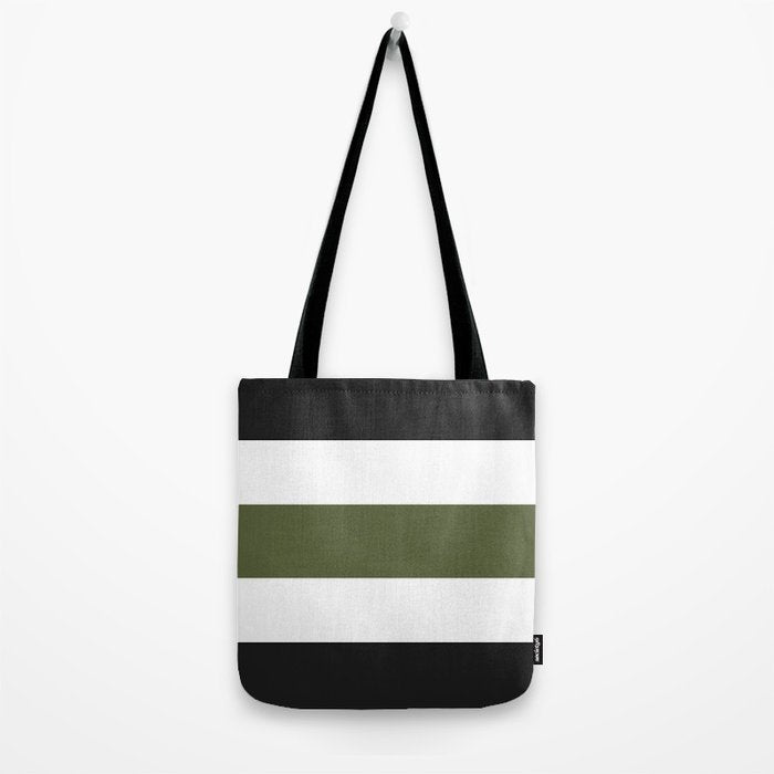 Accent (Black & Moss Green) Tote Bag Gallery Image 2