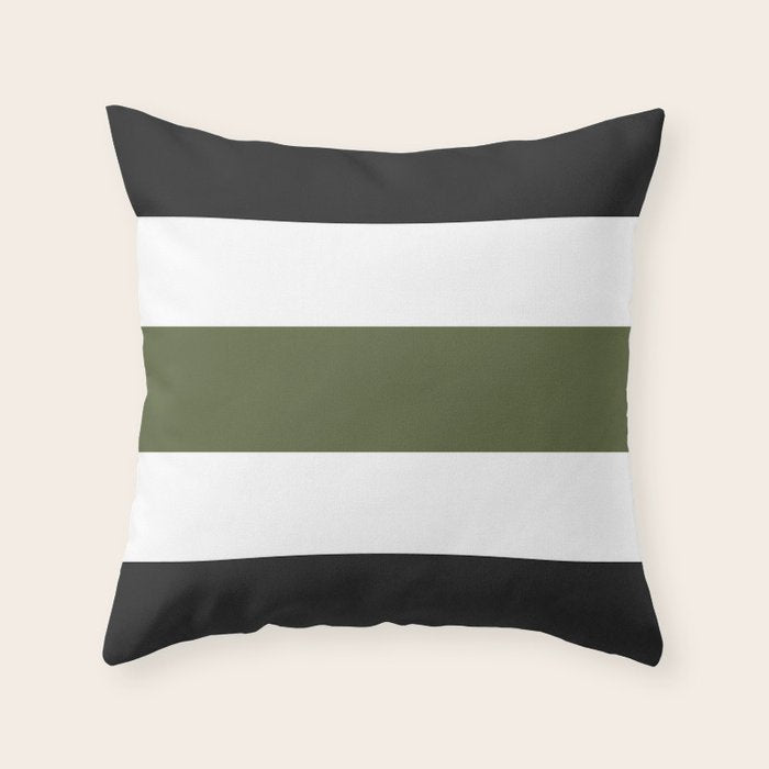 Accent (Black & Moss Green) Throw Pillow Gallery Image 6