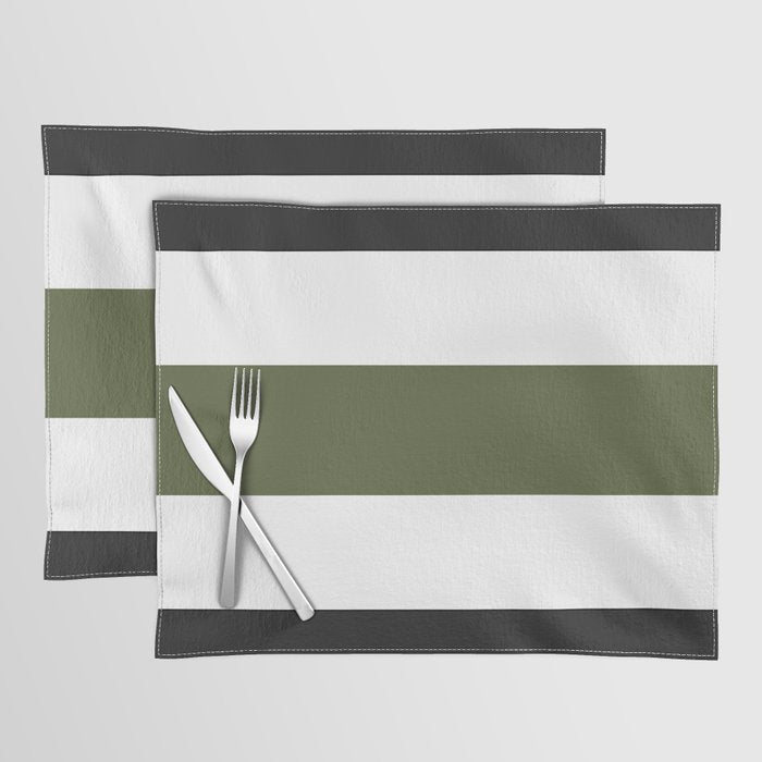 Accent (Black & Moss Green) Placemat Gallery Image 1