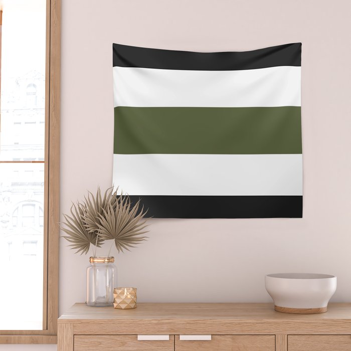 Accent (Black & Moss Green) Wall Tapestry Gallery Image 2