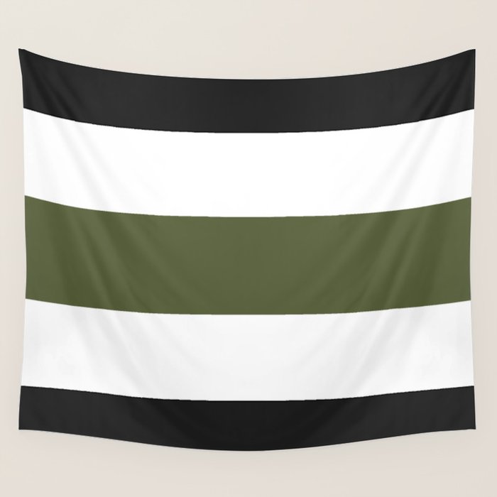 Accent (Black & Moss Green) Wall Tapestry Gallery Image 4