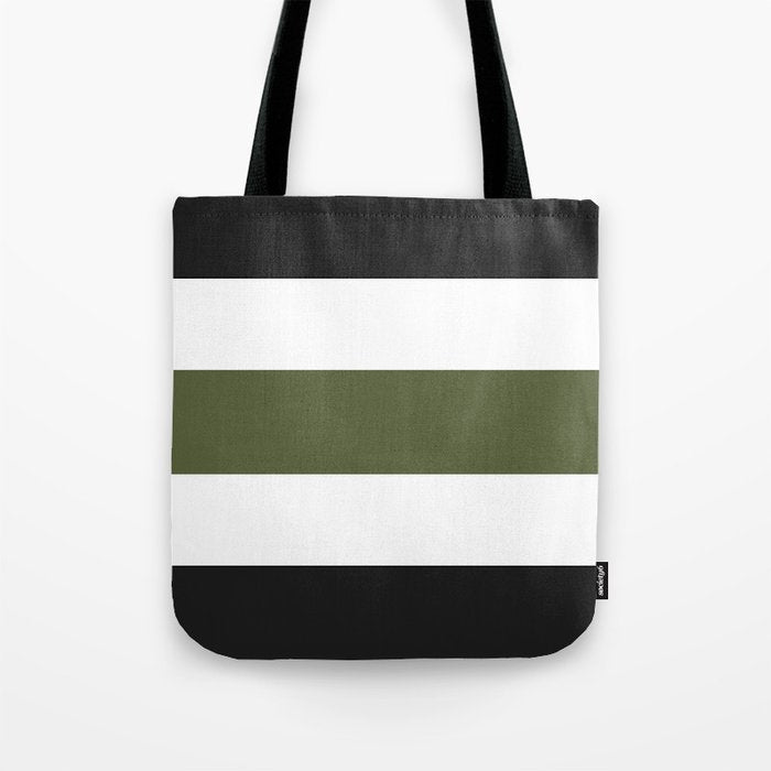 Accent (Black & Moss Green) Tote Bag Gallery Image 1