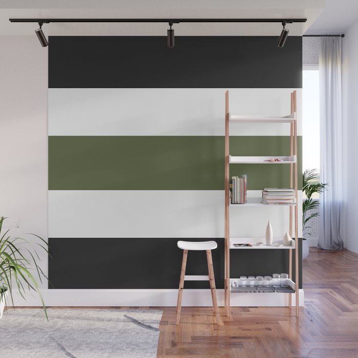 Accent (Black & Moss Green) Wall Mural Gallery Image 1