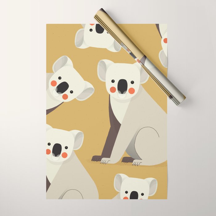 Koala, Animal Portrait Wrapping Paper Gallery Image 1