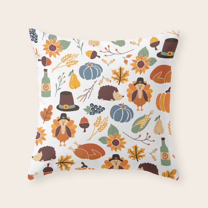 Thanksgiving Celebration Throw Pillow Gallery Image 1