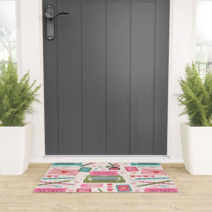 Vintage Mid-Century Stationery Welcome Mat Gallery Image 3