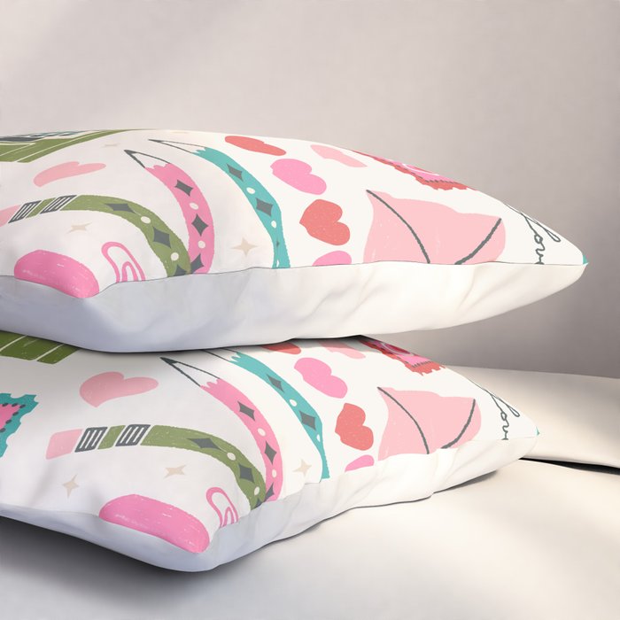 Vintage Mid-Century Stationery Pillow Sham Gallery Image 3