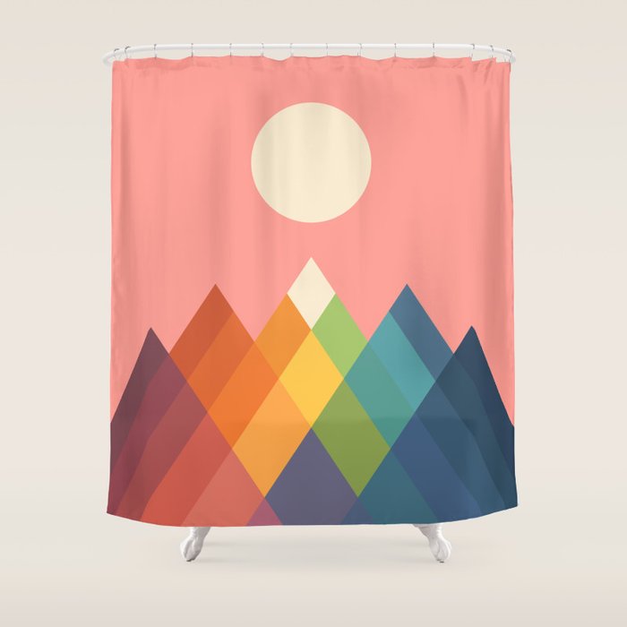 Rainbow Peak Shower Curtain Gallery Image 1