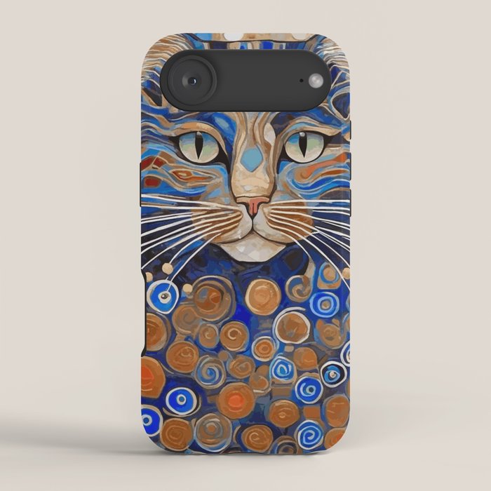 Klimt Cat with Garden Flowers iPhone Case Gallery Image 2