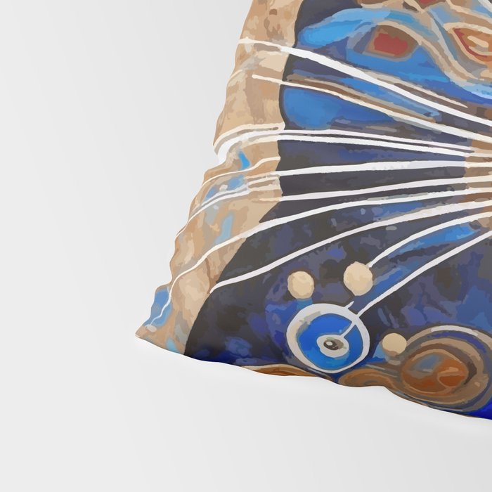 Klimt Cat with Garden Flowers Pillow Sham Gallery Image 4