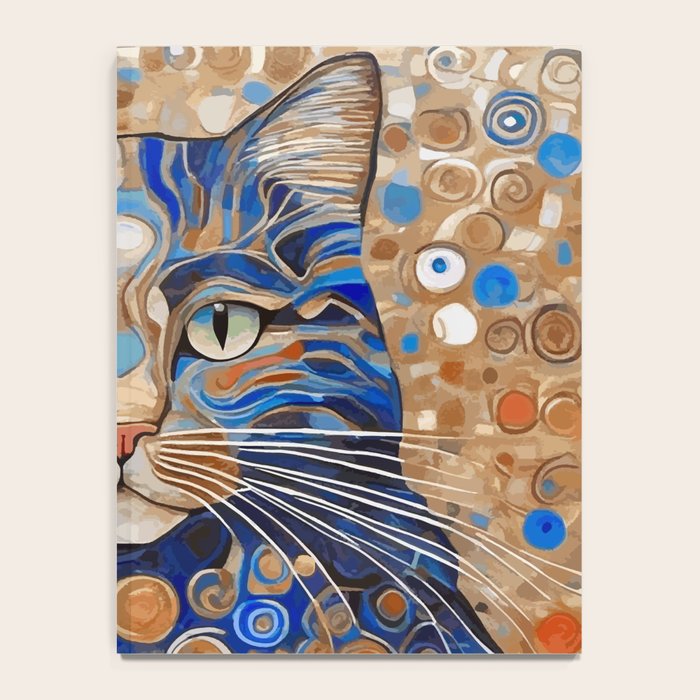 Klimt Cat with Garden Flowers Notebook Gallery Image 4