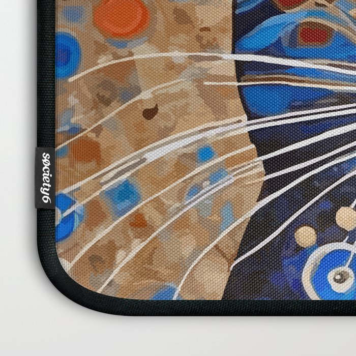 Klimt Cat with Garden Flowers Laptop Sleeve Gallery Image 3