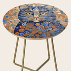 Klimt Cat with Garden Flowers Side Table Gallery Image 2