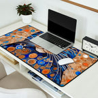 Klimt Cat with Garden Flowers Desk Mat Gallery Image 2