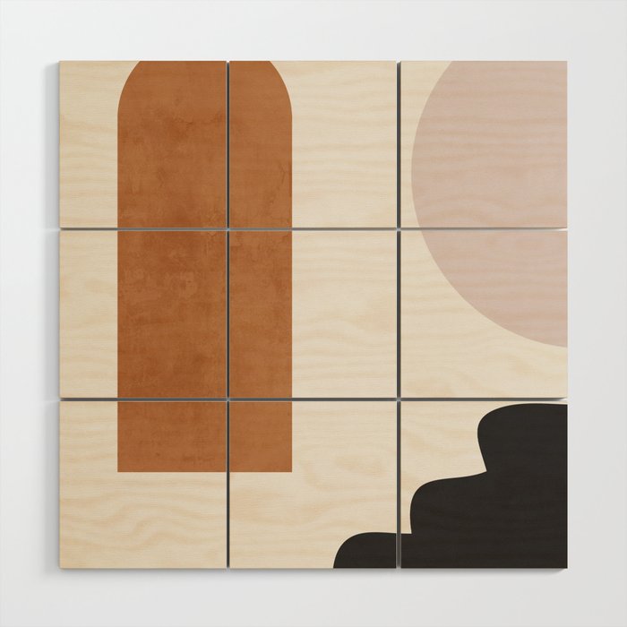Abstract Shapes 16 Wood Wall Art Gallery Image 1