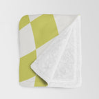Warped Check Pattern Lime Throw Blanket Gallery Image 3