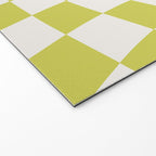 Warped Check Pattern Lime Welcome Mat Gallery Image 2