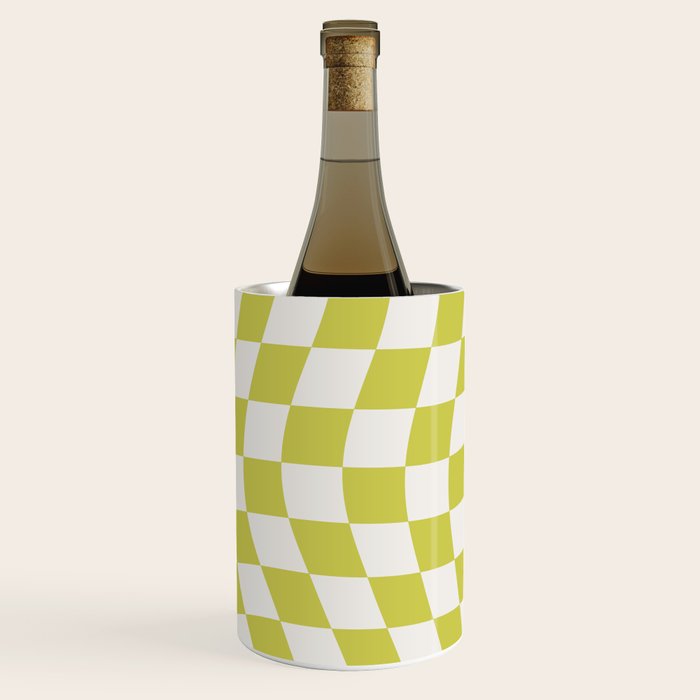 Warped Check Pattern Lime Wine Chiller Gallery Image 1