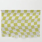 Warped Check Pattern Lime Wall Hanging Gallery Image 1