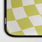 Warped Check Pattern Lime Laptop Sleeve Gallery Image 3