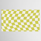 Warped Check Pattern Lime Tablecloth Gallery Image 2