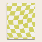 Warped Check Pattern Lime Notebook Gallery Image 4