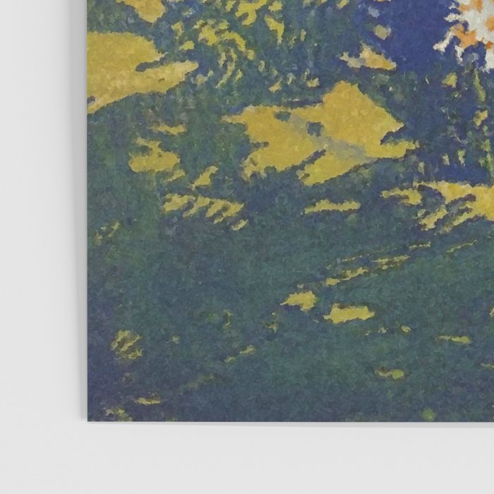  A Departure I - Mountain & Forest Nature Ukiyo Landscape in Blue, Green & Grey Poster Gallery Image 3