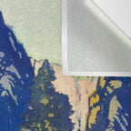 A Departure I - Mountain & Forest Nature Ukiyo Landscape in Blue, Green & Grey Wall Tapestry Gallery Image 3