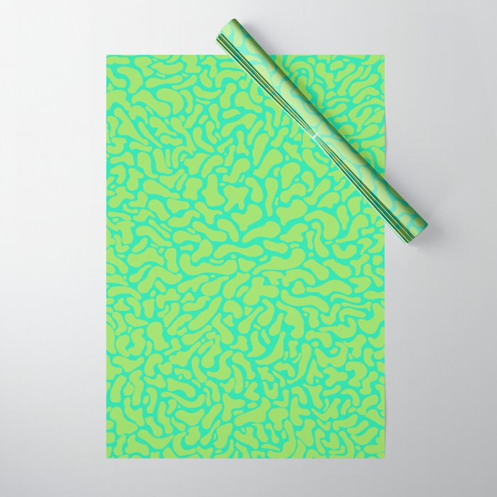 anxiety - greens Wrapping Paper Gallery Image 1