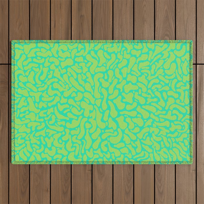 anxiety - greens Outdoor Rug Gallery Image 1