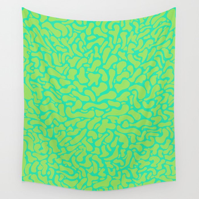 anxiety - greens Wall Tapestry Gallery Image 1