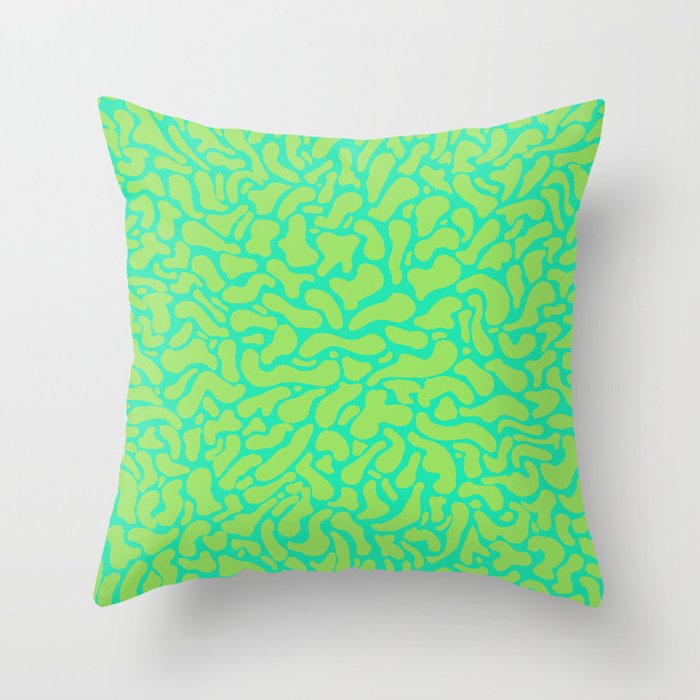 anxiety - greens Throw Pillow Gallery Image 6
