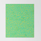 anxiety - greens Throw Blanket Gallery Image 2
