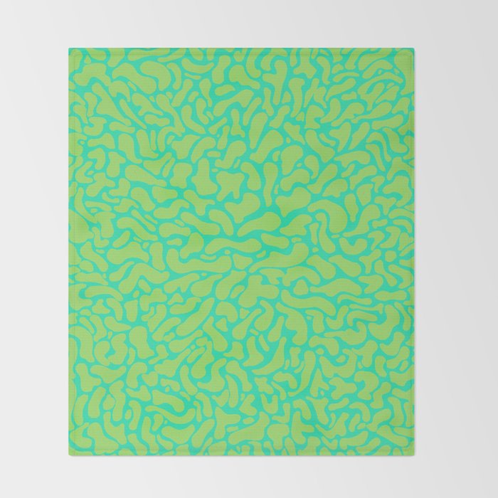 anxiety - greens Throw Blanket Gallery Image 2