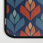 Blue & Red Retro Trefoil Pattern Laptop Sleeve Gallery Image 3
