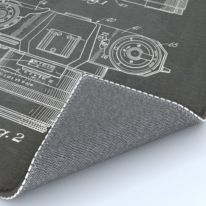 Camera Patent - Photography Art - Black Chalkboard Rug Gallery Image 4