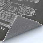 Camera Patent - Photography Art - Black Chalkboard Rug Gallery Image 4