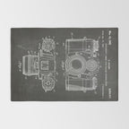 Camera Patent - Photography Art - Black Chalkboard Rug Gallery Image 2
