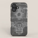 Camera Patent - Photography Art - Black Chalkboard iPhone Case Gallery Image 1
