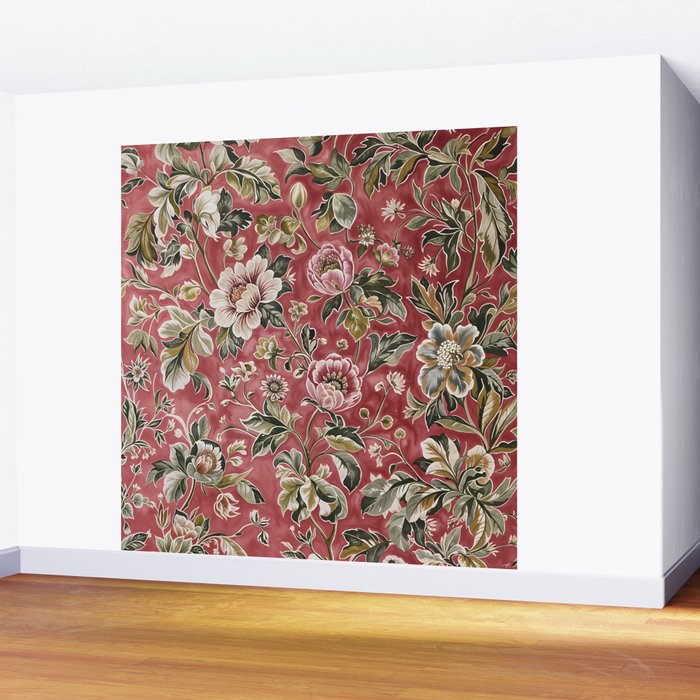 Peruvian Pink Floral Wall Mural Gallery Image 2