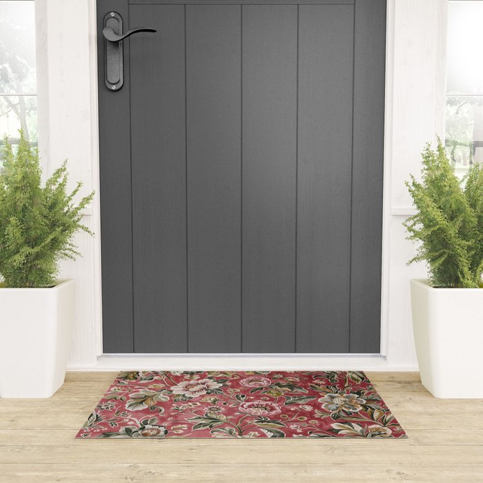 Peruvian Pink Floral Welcome Mat Gallery Image 3
