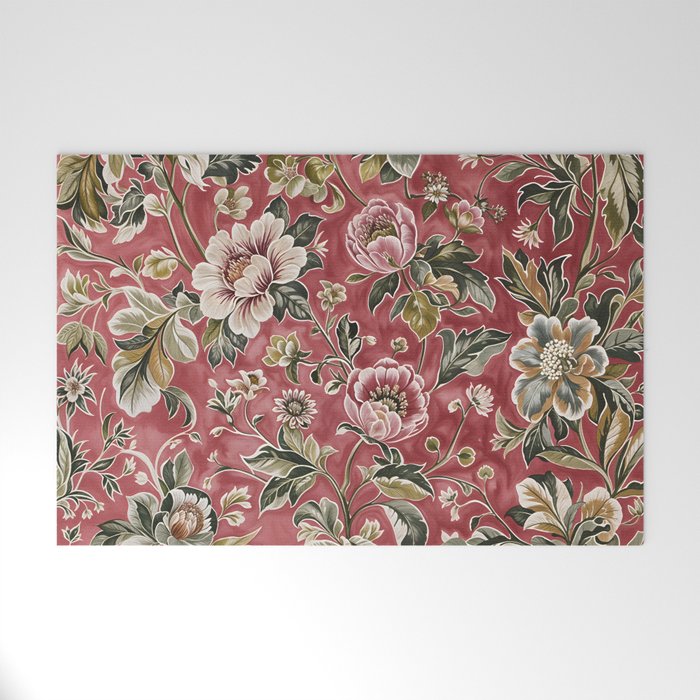 Peruvian Pink Floral Welcome Mat Gallery Image 1