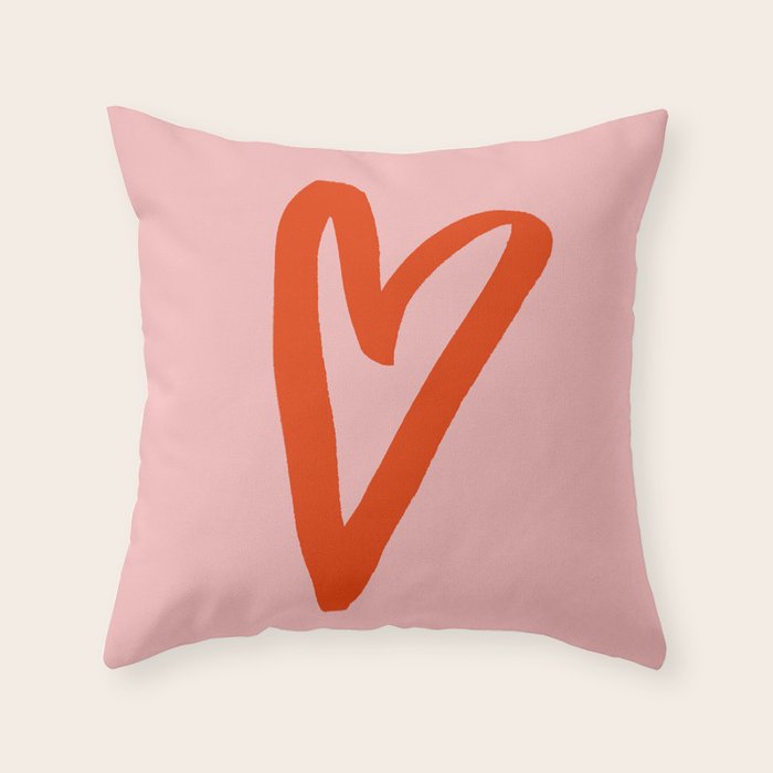 Heart Doodle Big 1 Throw Pillow Gallery Image 6