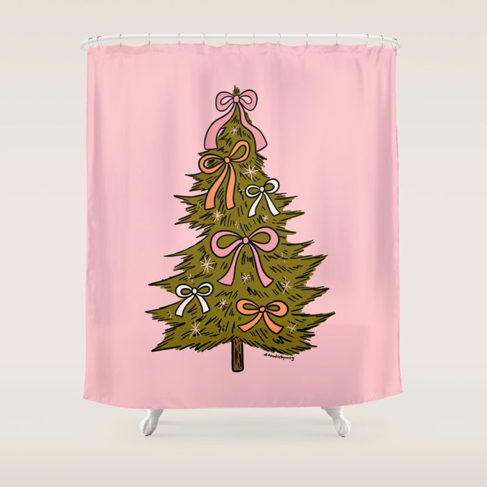 Bow Tree Shower Curtain Gallery Image 1